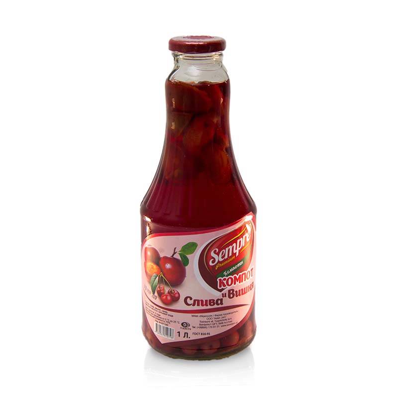 Sterilized Plum - Cherry compote